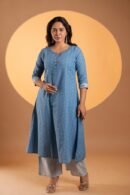 blue long Kurthi